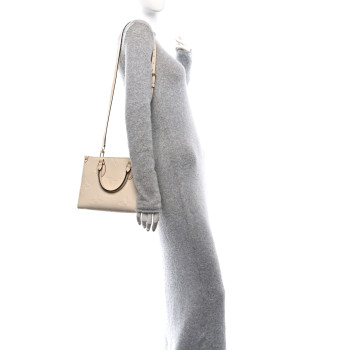 LOUIS VUITTON Empreinte Monogram Giant Onthego PM Cream Beige
