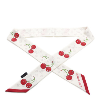 LOUIS VUITTON LV X TM Silk Monogram Cerises Bandeau White