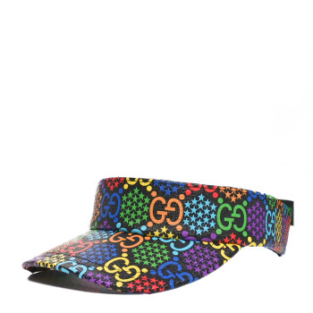 GUCCI GG Supreme Monogram Psychedelic Izzy Visor M Black Multicolor