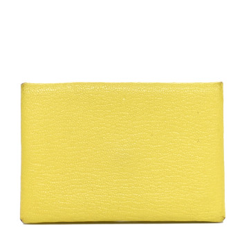 HERMES Chevre Mysore Calvi Card Case Lime