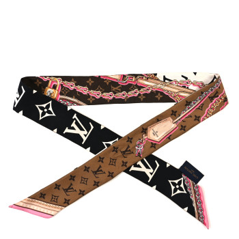 LOUIS VUITTON Silk Ultimate Monogram BB Bandeau Black