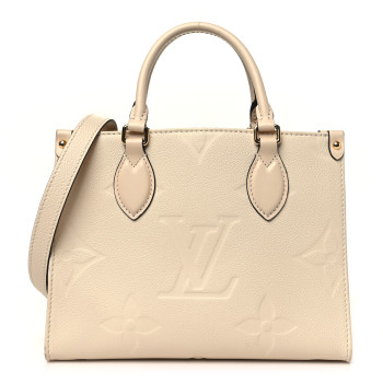 LOUIS VUITTON Empreinte Monogram Giant Onthego PM Cream Beige