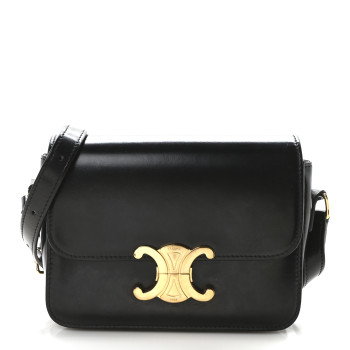 CELINE Shiny Calfskin Teen Triomphe Black