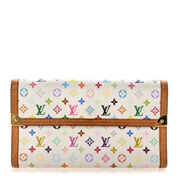 LOUIS VUITTON Monogram Multicolor Porte Tresor International Wallet White
