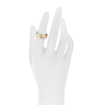 CARTIER 18K Pink Yellow White Gold Classic Trinity Ring 52 6