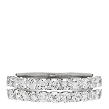 PARKER & WEST Platinum Diamond 1.00ct Double Half Eternity Band Ring  52 6