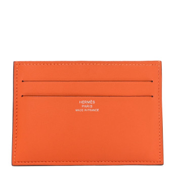 HERMES Swift Citizen Twill Card Case Orange Bleu Riviera Vert Vertigo
