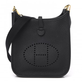 HERMES Taurillon Clemence Evelyne TPM Black