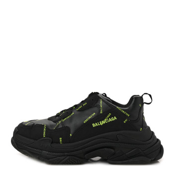 BALENCIAGA Technical Fabric Allover Logo Mens Triple S