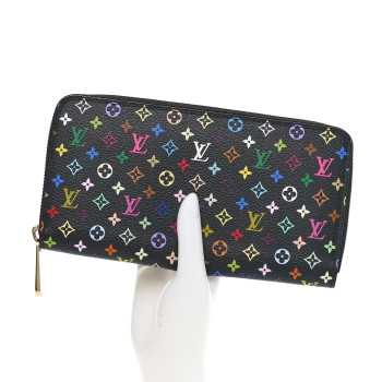 LOUIS VUITTON Monogram Multicolor Zippy Wallet Black Grenade