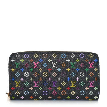 LOUIS VUITTON Monogram Multicolor Zippy Wallet Black Grenade
