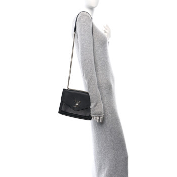 LOUIS VUITTON Soft Calfskin My Lockme Chain Bag BB Black