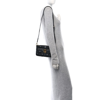 LOUIS VUITTON Damier Quilt Lambskin Troca Pochette Black