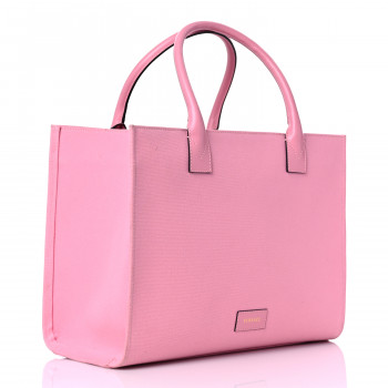 トートバッグ Shopping bag - Versace - Leather - Pink Versace Pink Printed Large Fabric Leather Shopping Tote Bag