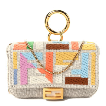 【関税&送料込】Fendi Embroidered Canvas Fendi Melon Crossbo FENDI FF Jacquard Fendi Melon Small | labelsfashion | REVERSIBLE