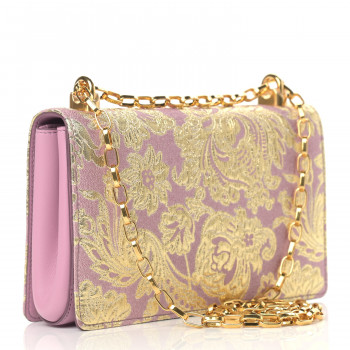 Dolce & Gabbana クリスタル フラワー ショルダーバッグ ピンク Dolce & Gabbana クリスタル フラワー ショルダーバッグ ピンク