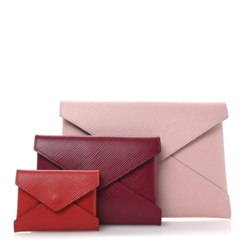 LOUIS VUITTON Epi Kirigami Pochette Set Rose Ballerine Fuchsia Coquelicot