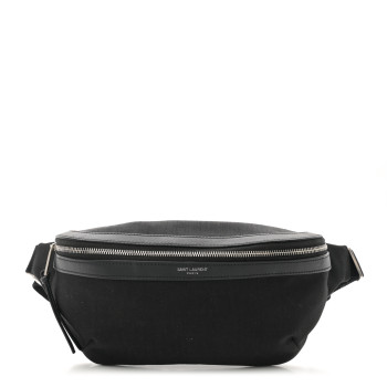 SAINT LAURENT Canvas Classic Belt Bag Black