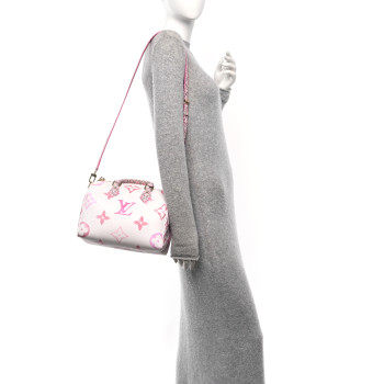 LOUIS VUITTON Monogram Giant By The Pool 2.0 Speedy Bandouliere 25 Rose
