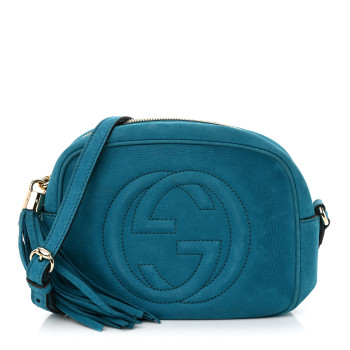 GUCCI Vitello Range Small Soho Disco Bag Deep Cobalt