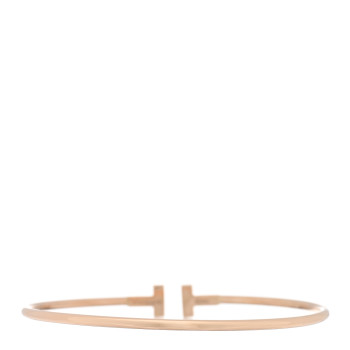 TIFFANY 18K Rose Gold T Wire Bracelet