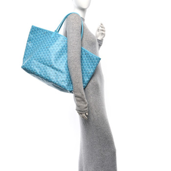 GOYARD Goyardine Saint Louis GM Balise Beach Towel Set Turquoise