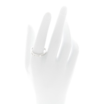 TIFFANY Sterling Silver Narrow 1837 Band Ring 60 9