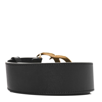 GUCCI Calfskin Double G 30mm Belt 80 32 Black
