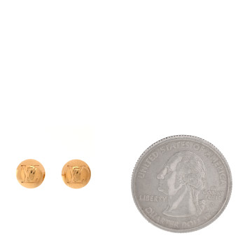 LOUIS VUITTON Monogram Bold Earrings Gold
