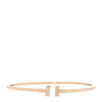 TIFFANY 18K Rose Gold T Wire Bracelet