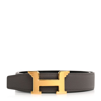 HERMES Box Togo 32mm Pegase H Belt 90 36 Black Etain