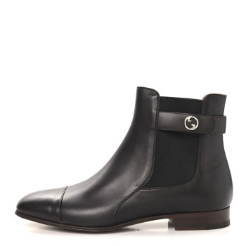 GUCCI Calfskin Mens Blondie Chelsea Ankle Boots 8 Cocoa