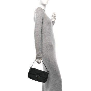 FENDI Zucchino Baguette Black