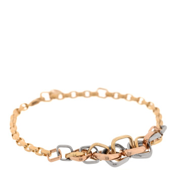 CARTIER 18K Pink Yellow White Gold Trinity Cushion Shaped Bracelet