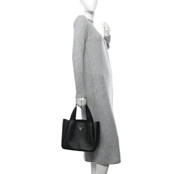 PRADA Vitello Daino Soft Medium Dynamique Tote Black