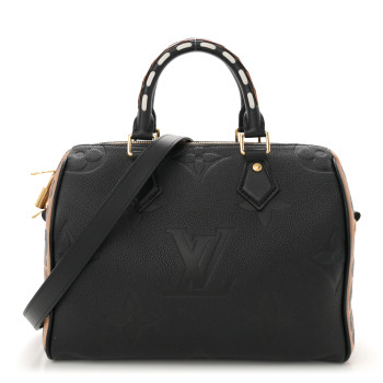 LOUIS VUITTON Empreinte Monogram Giant Wild At Heart Speedy Bandouliere 25 Black