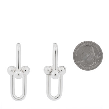 TIFFANY Sterling Silver Extra Large HardWear Link Earrings
