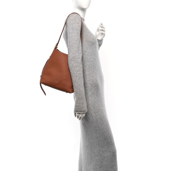 LOUIS VUITTON Grained Calfskin Low Key Hobo PM Cognac