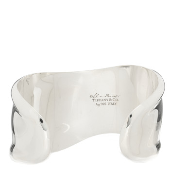 TIFFANY Sterling Silver Small Elsa Peretti Left Wrist Bone Cuff Bracelet