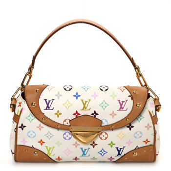 LOUIS VUITTON Monogram Multicolor Beverly MM White