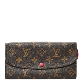LOUIS VUITTON Monogram Emilie Wallet Fuchsia