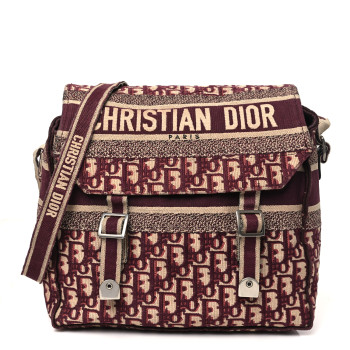 CHRISTIAN DIOR Oblique Medium Diorcamp Messenger Bordeaux