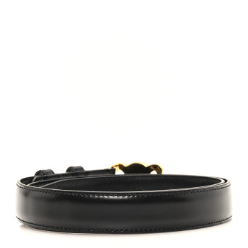CELINE Box Calfskin Medium 25mm Triomphe Belt 80 32 Black