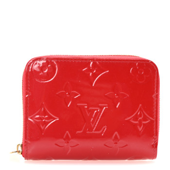 LOUIS VUITTON Vernis Zippy Coin Purse Cherry