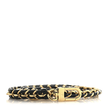 LOUIS VUITTON Calfskin Multi Pochette Chain Shoulder Strap Black Gold