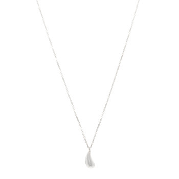 TIFFANY Sterling Silver 12mm Elsa Peretti Teardrop Pendant Necklace