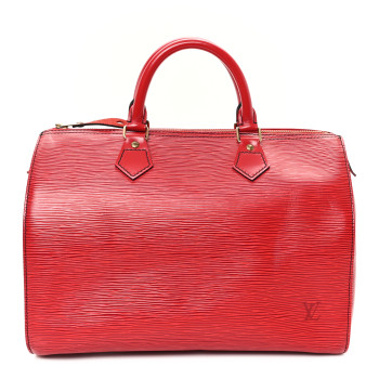 LOUIS VUITTON Epi Speedy 30 Castillan Red