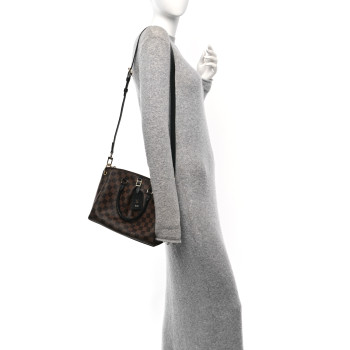 LOUIS VUITTON Damier Ebene Odeon Tote PM Black