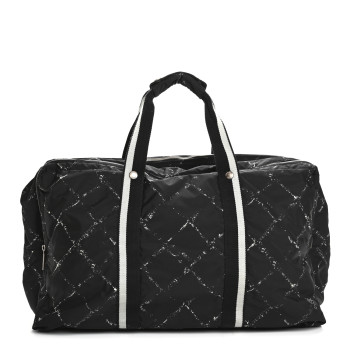 CHANEL Nylon Large Travel Duffle Bag Black CHANEL Nylon Large Travel Duffle Bag Black