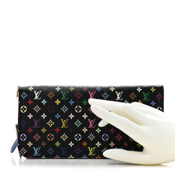 LOUIS VUITTON Monogram Multicolor Insolite Wallet Black Bleuet LOUIS VUITTON Monogram Multicolor Insolite Wallet Black Bleuet